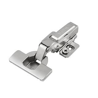 Петля Clip-On,  105°,  полунакладная,  з пружиной,  никель,  3D,  Muller Profi Line
