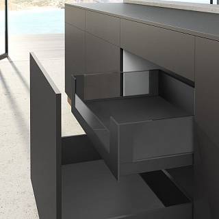 Комплект внутреннего ящика AvanTech YOU А L=450 H=187 Inlay (скло 66мм) антрацит корпус 600мм